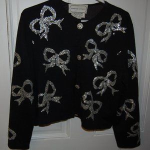 Vintage 80's sequin Adrienne Vittadini cardigan